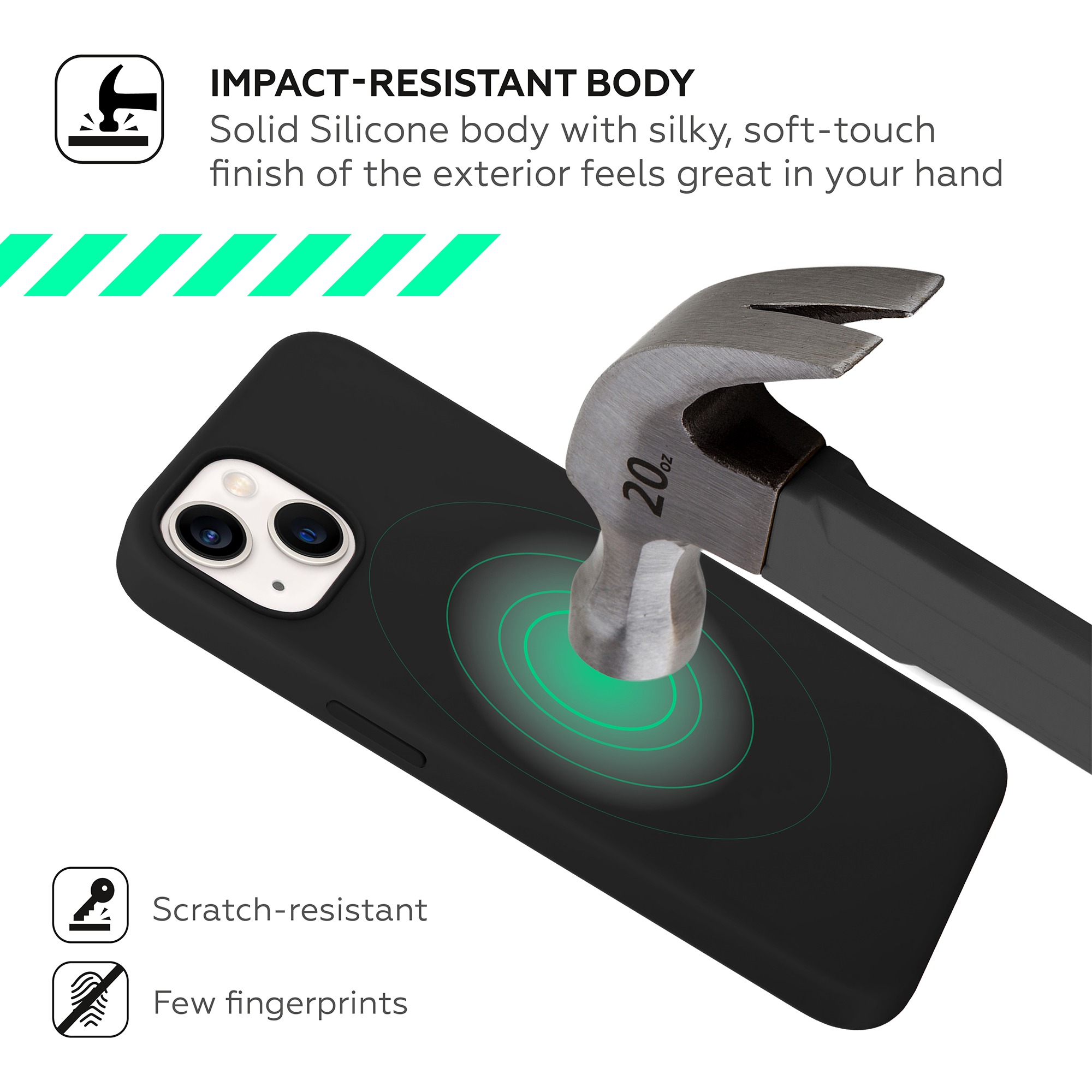 HARDIZ Liquid Silicone Magnet Case for iPhone 13 HRD823502